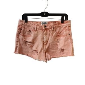 Jesse Jeans Pink Distressed Jean Shorts